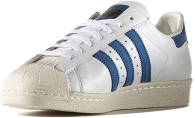 adidas Superstar 80s 'White Dark Royal' G61068 Lookbook adidas Superstar 80s 'White Dark Royal' G61068