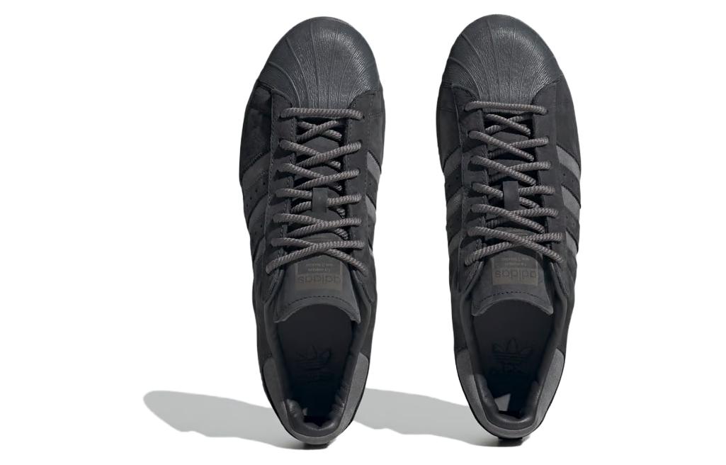 Lookbook adidas originals Superstar 82 舒適 耐磨透氣 低幫 板鞋 男女同款 炭灰色