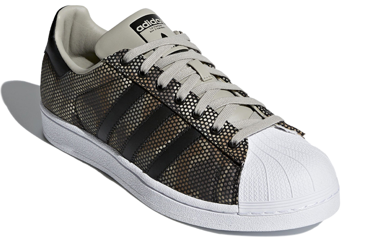 Lookbook adidas Originals Superstar 舒適防滑 經典低筒休閒板鞋 男女同款 黑白迷彩