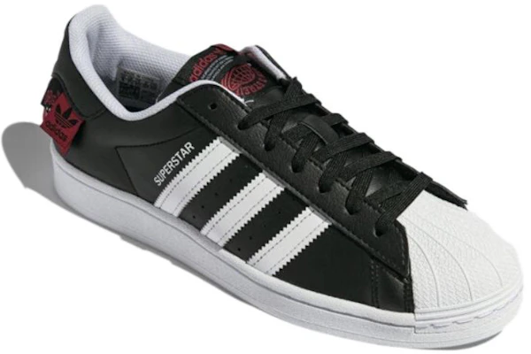 阿迪达斯三叶草 Superstar '黑白红' HQ6456 Lookbook 阿迪达斯三叶草 Superstar '黑白红' HQ6456