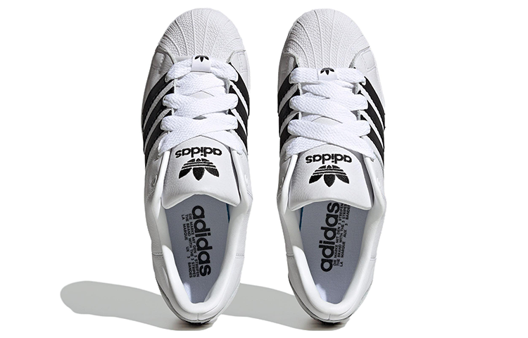 Sizing adidas originals Superstar 超升級版 防滑耐磨 低筒 板鞋 男女皆宜 白黑