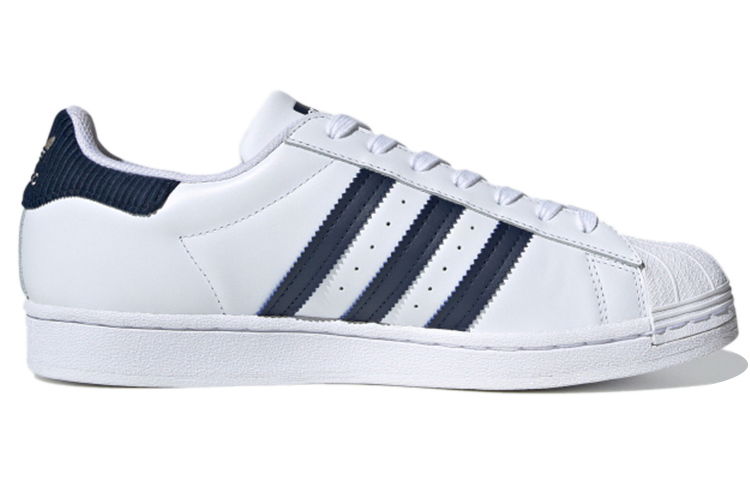 Order adidas originals Superstar 防滑耐磨 低筒 滑板鞋 男女通用 白藍金