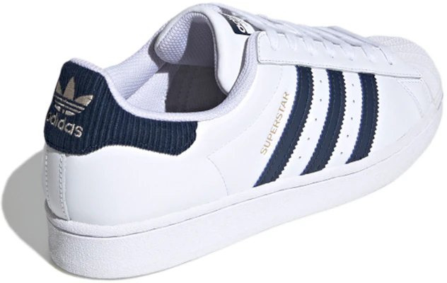 adidas originals Superstar 防滑耐磨 低筒 滑板鞋 男女通用 白藍金 Shop adidas originals Superstar 防滑耐磨 低筒 滑板鞋 男女通用 白藍金