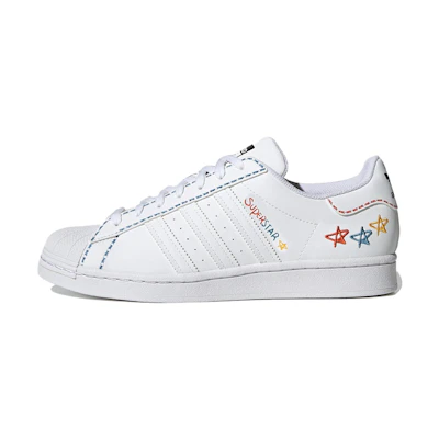 adidas Originals Superstar Shoes 'White Blue Yellow'
