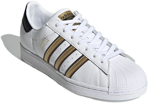 adidas originals Superstar 'White Gold Black' FY1335 Lookbook adidas originals Superstar 'White Gold Black' FY1335