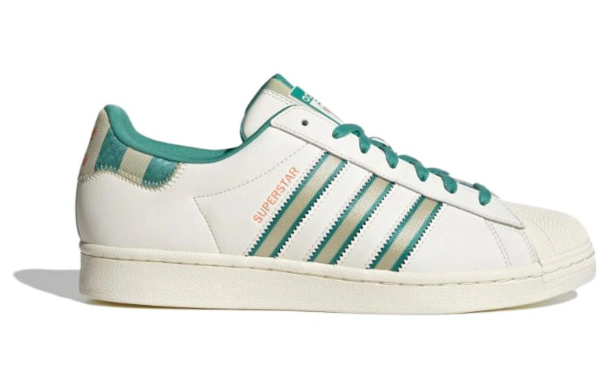 adidas Originals Superstar Shoes 'Cream White Green Gold' IE2931