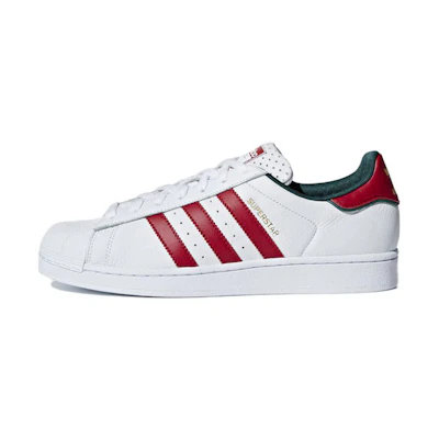 adidas Originals Superstar Shoes 'White University Red Green'