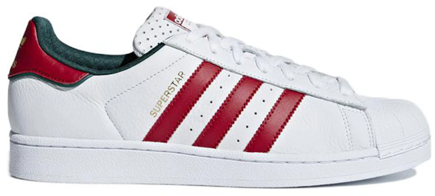 adidas Originals Superstar Shoes 'White University Red Green' D96974 Order adidas Originals Superstar Shoes 'White University Red Green' D96974