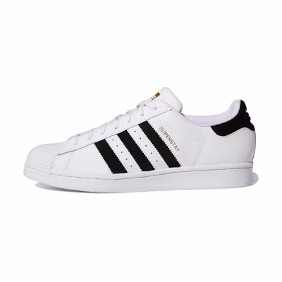 adidas originals Superstar Non-Slip Lightweight Casual Skate Shoes White Black Unisex 'White Black'