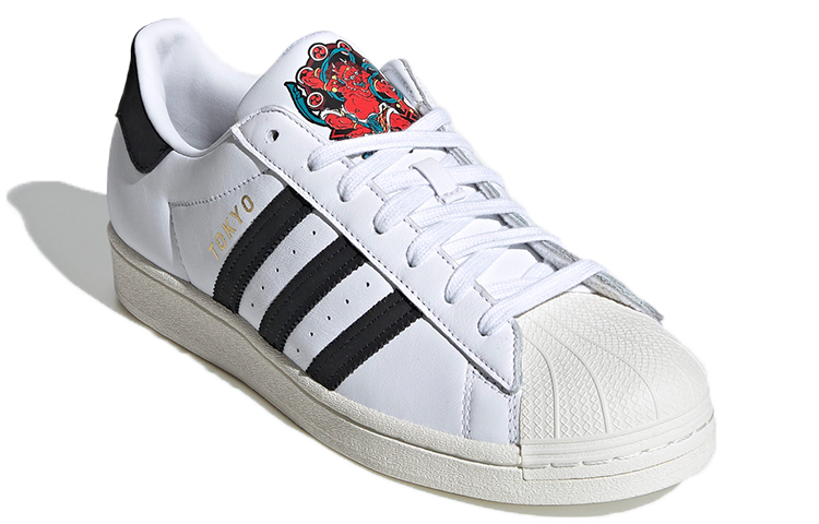 adidas Originals Superstar Shoes 'Cloud White Core Black Red' 圖 3