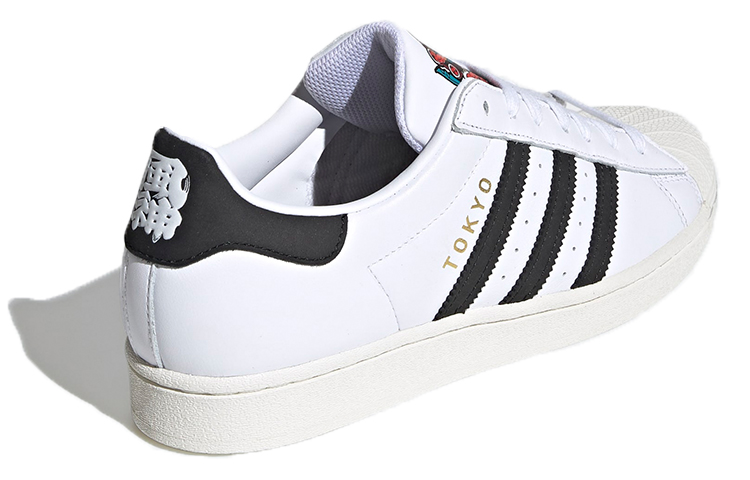 adidas Originals Superstar Shoes 'Cloud White Core Black Red' 圖 4
