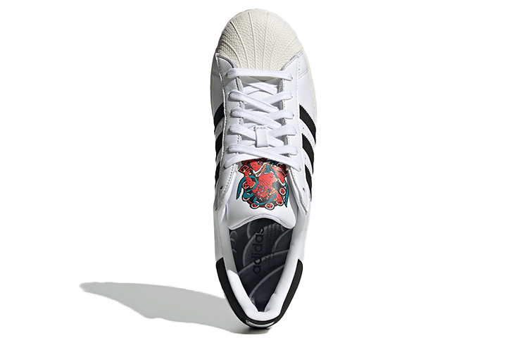 adidas Originals Superstar Shoes 'Cloud White Core Black Red' 圖 5