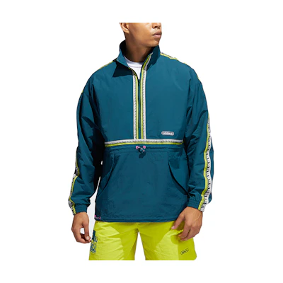 adidas Originals Taped Anorak Zip Pullover Jacket Retro Teal GN3894