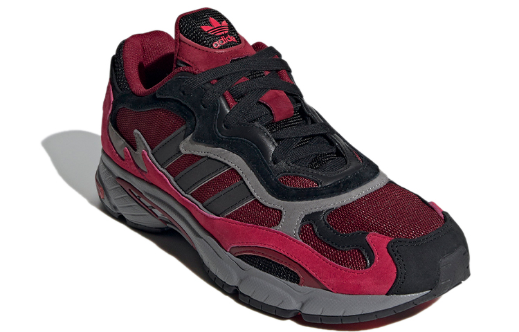 Lookbook アディダスオリジナルス Temper Run 赤黒 EF4460