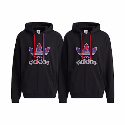 adidas Originals Themed Print Double Drawstring Hoodie 2-Pack Black GP1865-2-PACK