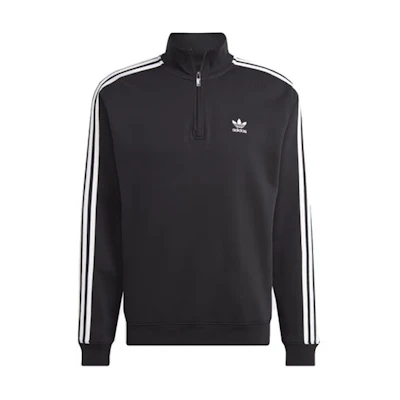 adidas Originals Three-Stripe Colorblock Logo Mock Neck Sweatshirt Black () IL2503