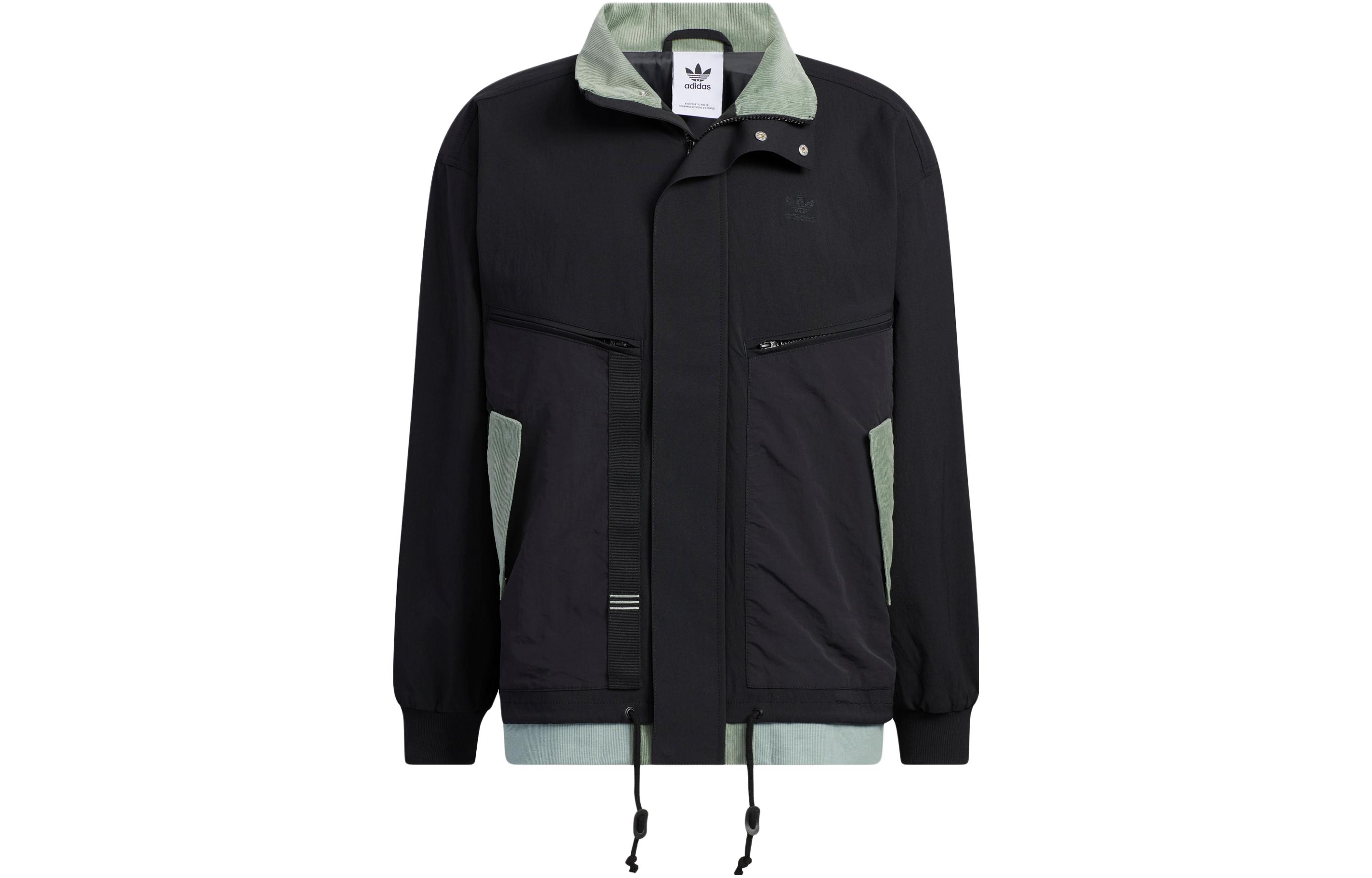 adidas Originals Three-Stripes Workwear Jacket Retro Black Casual Outerwear HY7241