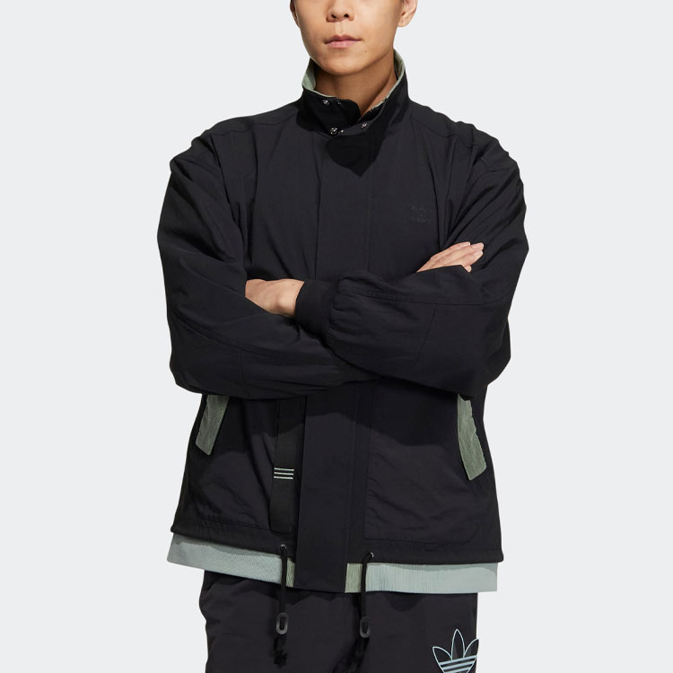 Lookbook adidas Originals Three-Stripes Workwear Jacket Retro Black Casual Outerwear HY7241