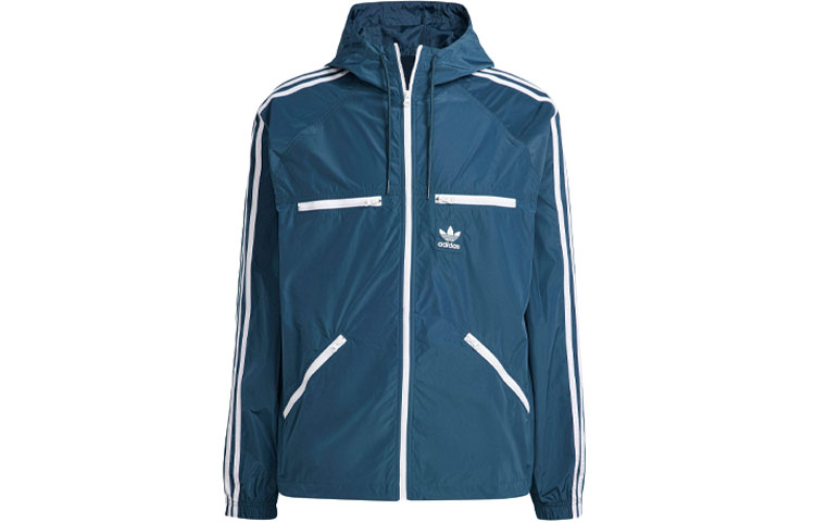 adidas Originals Three Stripes Colorblock Blue Long Sleeve Jacket IL8263