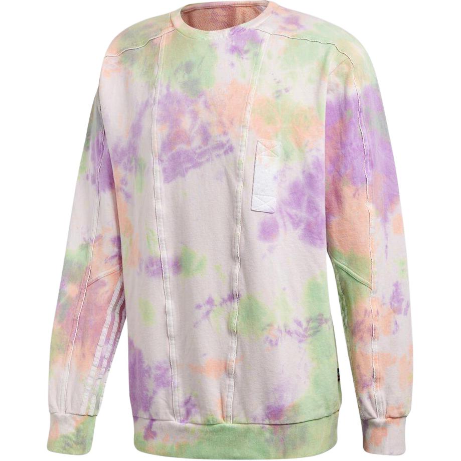 adidas Originals Tie-Dye Logo Crewneck Pullover Sweatshirt Mens Multicolor CW9415