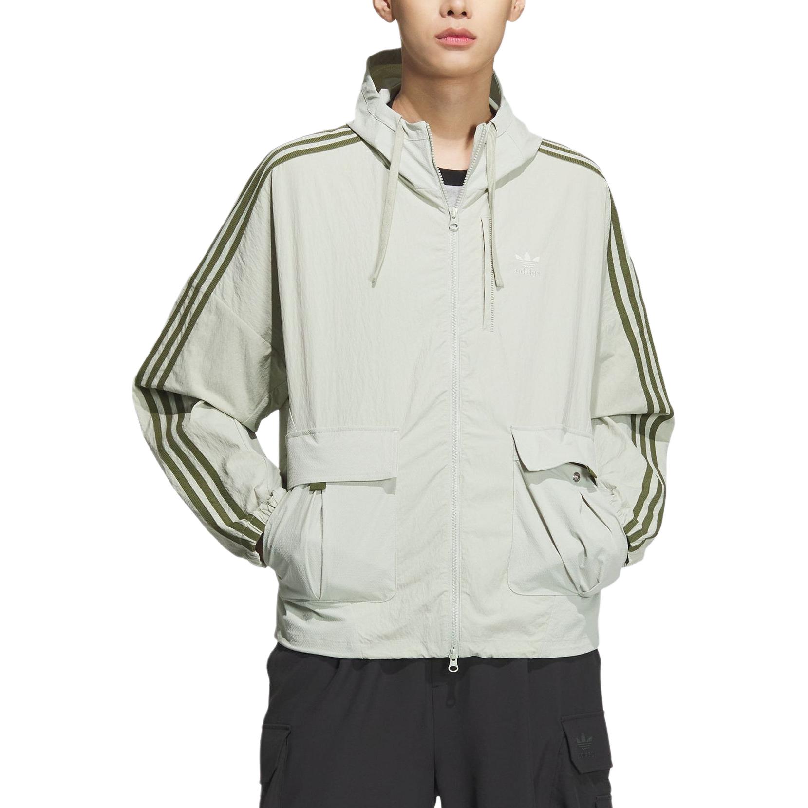 Lookbook アディダス オリジナルス TOC レトロ カラーブロック フーデッド ジャケット ハログリーン JG1519