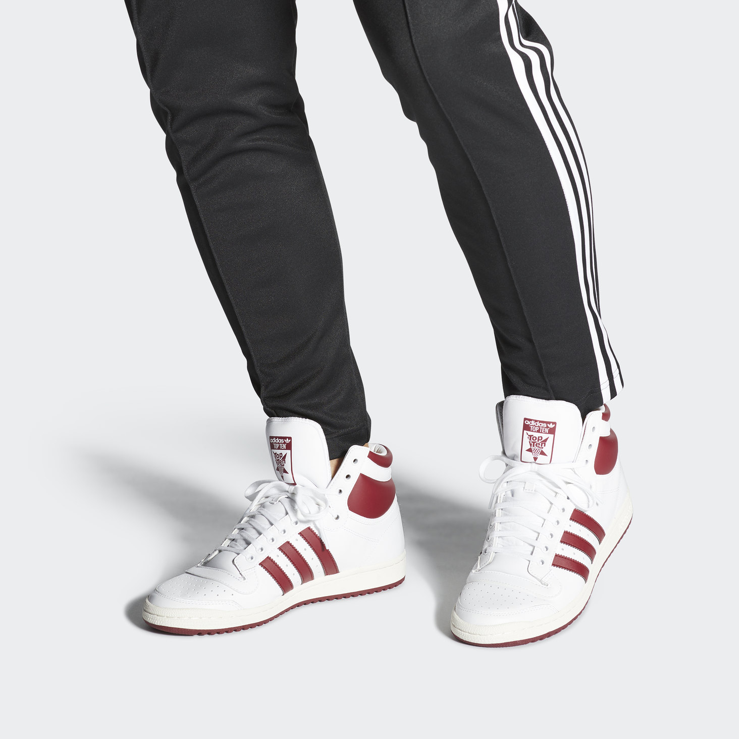 Sizing adidas Originals Top Ten Hi ''Blanc Rouge'' EF6367