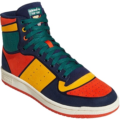 adidas originals Top Ten Rb 耐磨防滑 高筒 復古籃球鞋 男女同款 藍黃紅 Lookbook adidas originals Top Ten Rb 耐磨防滑 高筒 復古籃球鞋 男女同款 藍黃紅