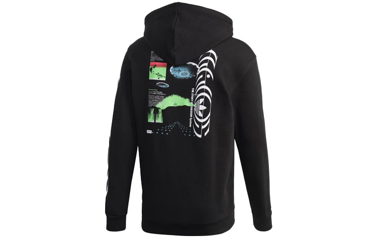 adidas Originals Torsion Hoody Printed Casual Sweatshirt Men’s Black GD6004