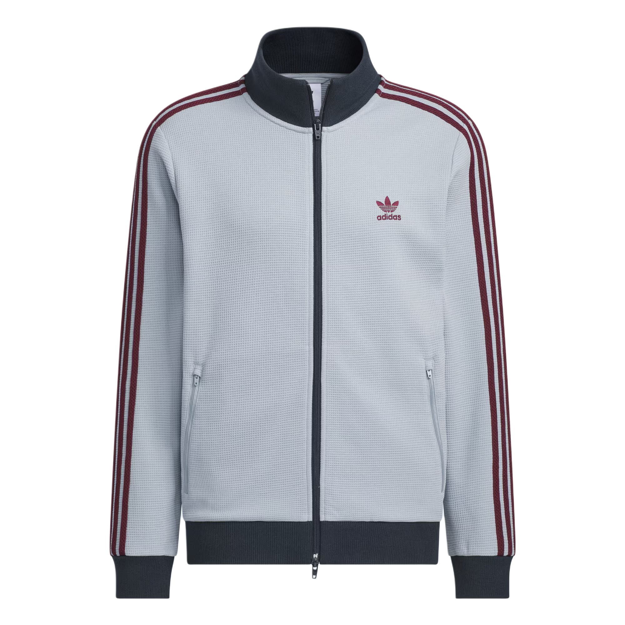 adidas Originals Track Top Silver Grey Unisex Jacket with Sporty Stripes KB8953
