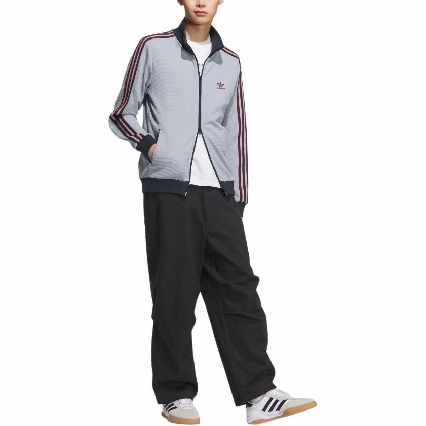 Purchase 아디다스 오리지널 트랙탑 실버 그레이 유니섹스 재킷 (스포티 스트라이프) KB8953
