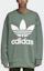 Shop adidas Originals Tref Over Crew Green Sweatshirt Pullover Fit Santai DH5770