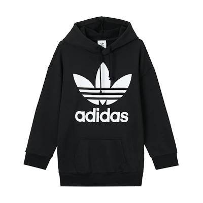adidas Originals Tref Over Hood Colorblock Pullover Hoodie Black CW1246