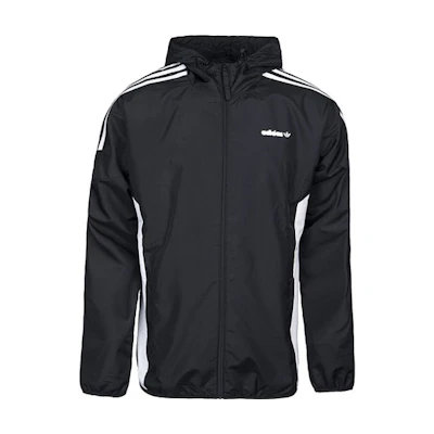 adidas Originals Trefoil 3-Stripes Colorblock Hoodie Jacket Black BK0002