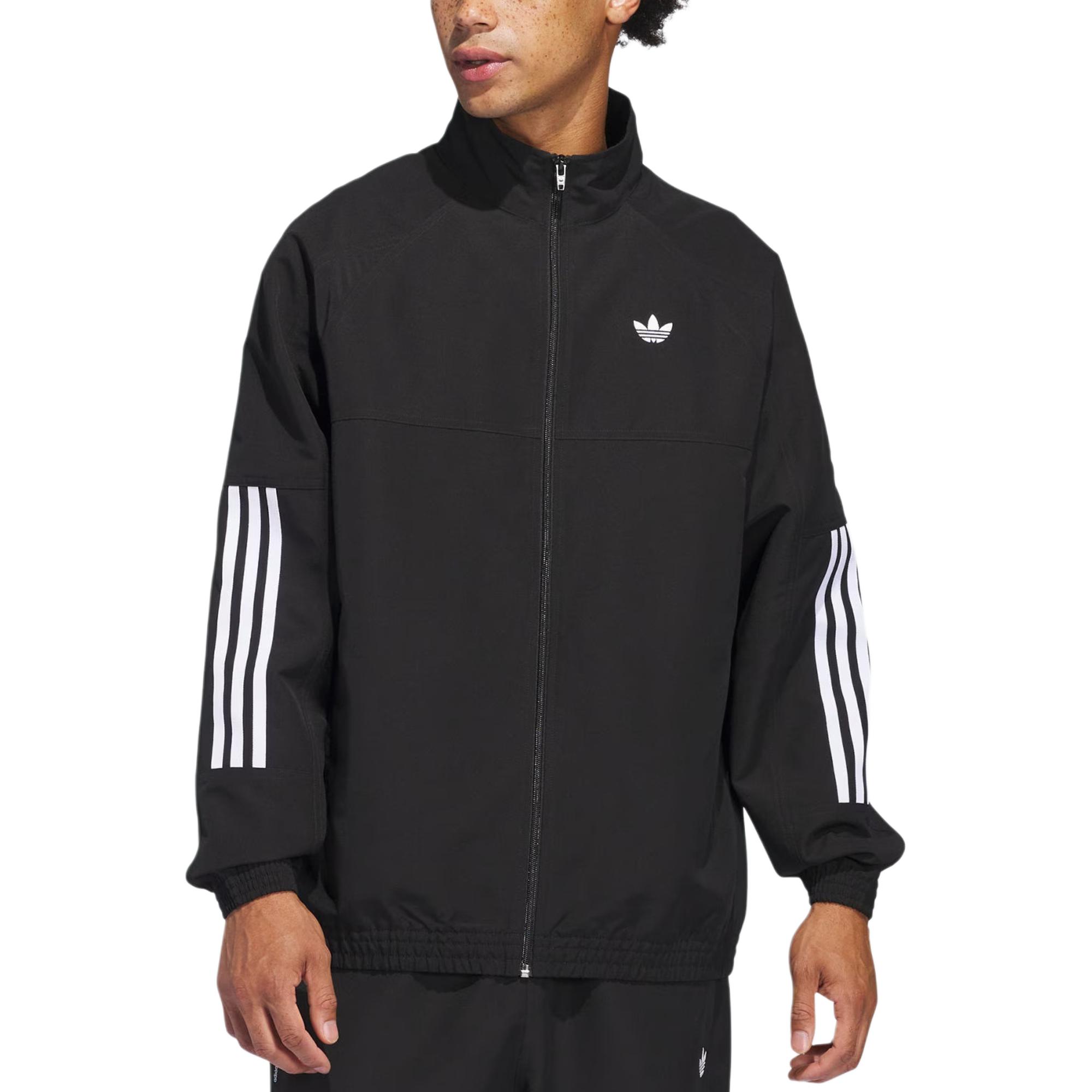 Shop adidas Originals Trefoil 3-Stripes Track Jacket Hitam/Putih JC5174