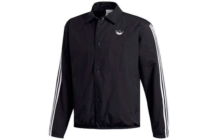 adidas Originals Trefoil Baseball Jacket with Button-Up Shirt Collar ED5516