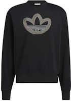 adidas Originals Trefoil Black Pullover Crewneck Sweatshirt Long Sleeve HI2975 adidas Originals Trefoil Black Pullover Crewneck Sweatshirt Long Sleeve HI2975