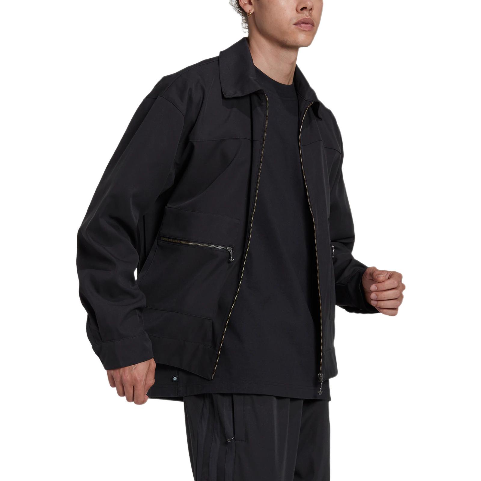 adidas Originals Trefoil Black Zip-Up Stand Collar Jacket Unisex HK2919 圖 5