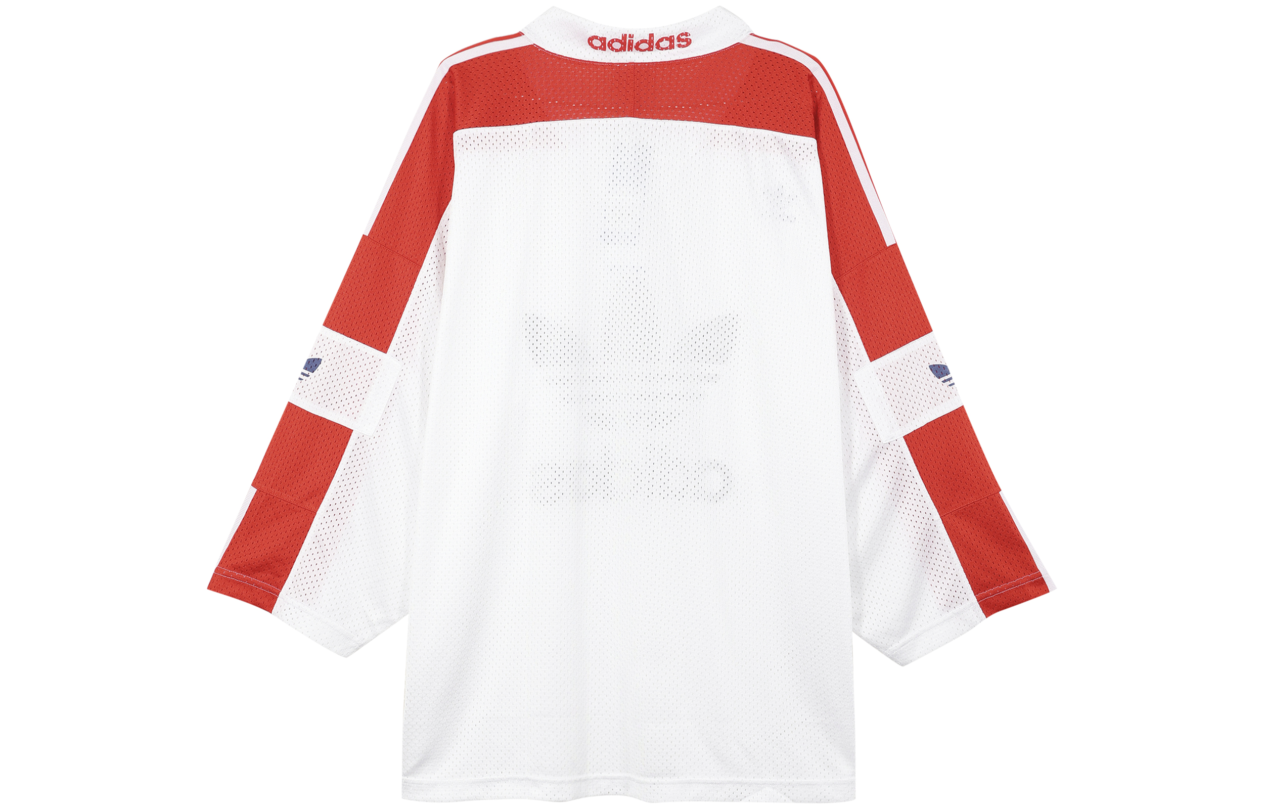 Lookbook Adidas Originals 三葉草復古條紋透氣長袖T恤 白/紅 FM1586