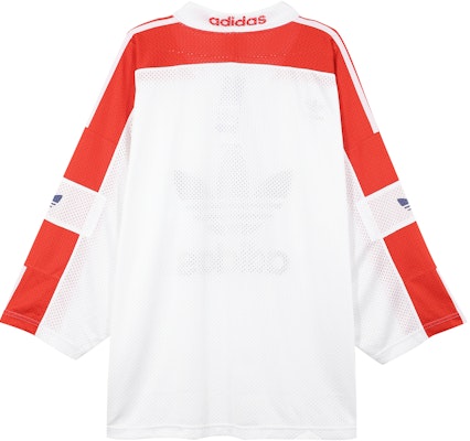 Adidas Originals 三葉草復古條紋透氣長袖T恤 白/紅 FM1586 Lookbook Adidas Originals 三葉草復古條紋透氣長袖T恤 白/紅 FM1586