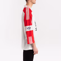 Details for Adidas Originals 三葉草復古條紋透氣長袖T恤 白/紅 FM1586