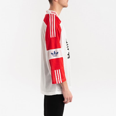Adidas Originals 三葉草復古條紋透氣長袖T恤 白/紅 FM1586 Details for Adidas Originals 三葉草復古條紋透氣長袖T恤 白/紅 FM1586
