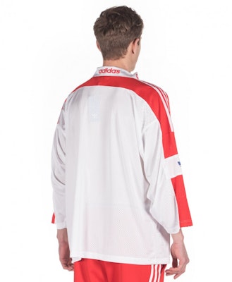 Adidas Originals 三葉草復古條紋透氣長袖T恤 白/紅 FM1586 Sizing Adidas Originals 三葉草復古條紋透氣長袖T恤 白/紅 FM1586