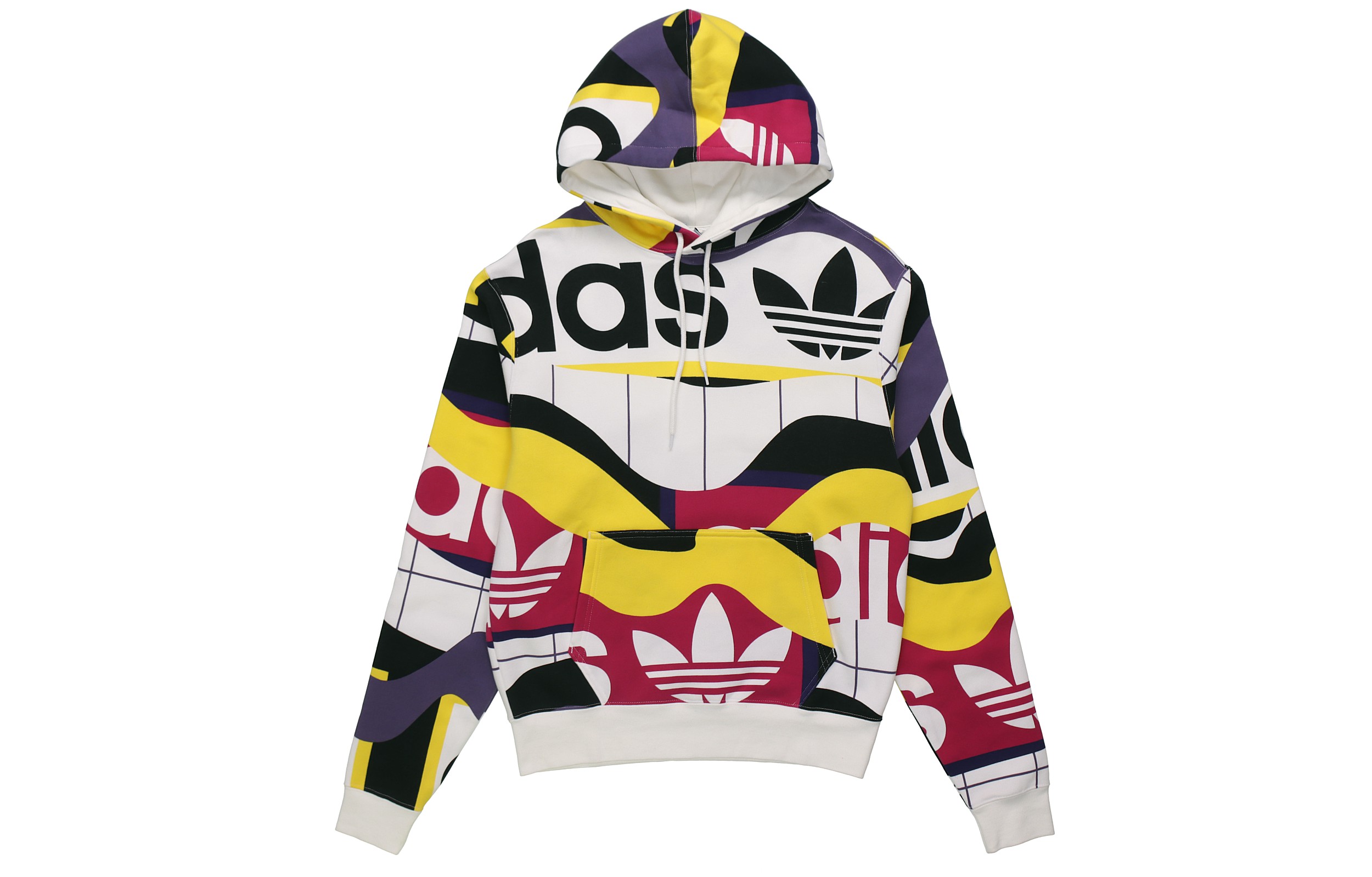 Order adidas Originals Trefoil CATALOG AOP Pullover Hoodie Men’s White FM1566