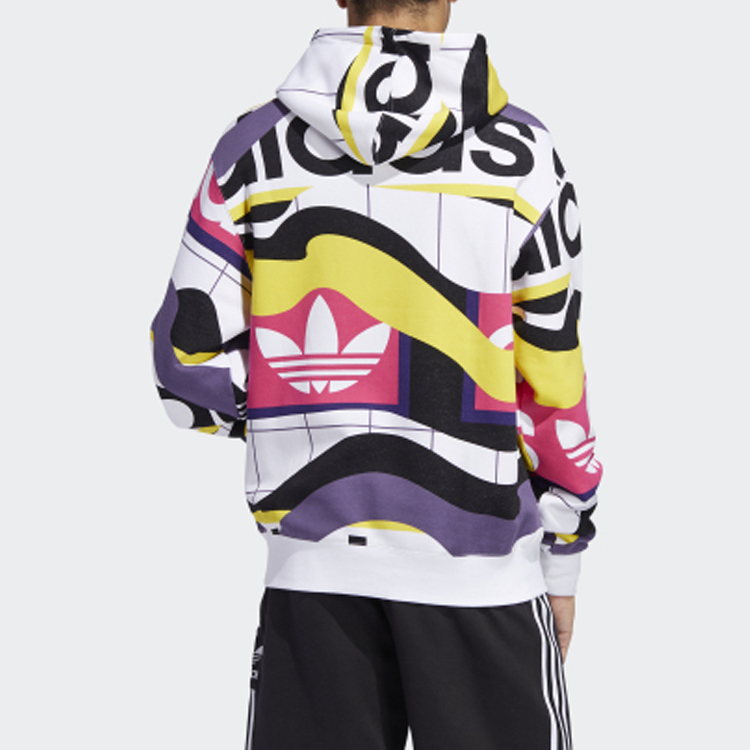Details for adidas Originals Trefoil CATALOG AOP Pullover Hoodie Men’s White FM1566
