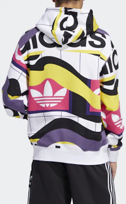 adidas Originals Trefoil CATALOG AOP Pullover Hoodie Men’s White FM1566 Details for adidas Originals Trefoil CATALOG AOP Pullover Hoodie Men’s White FM1566