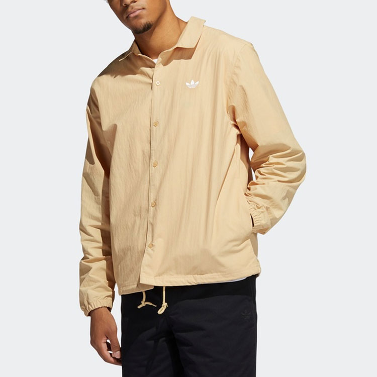 adidas Originals Trefoil Coach Shirt Beige Logo Sports Jacket Unisex. GL9969 圖 6