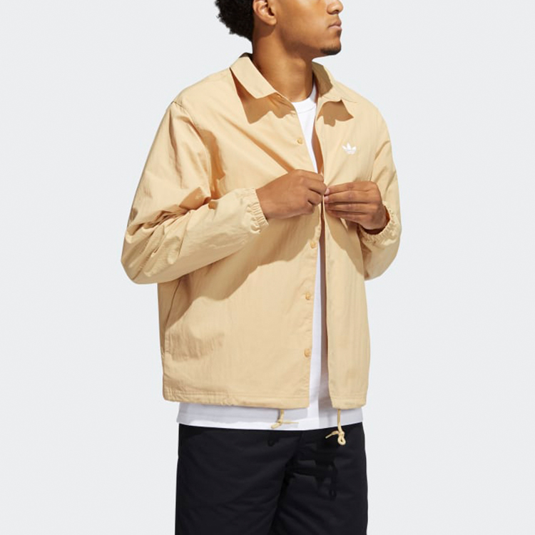 adidas Originals Trefoil Coach Shirt Beige Logo Sports Jacket Unisex. GL9969 圖 8