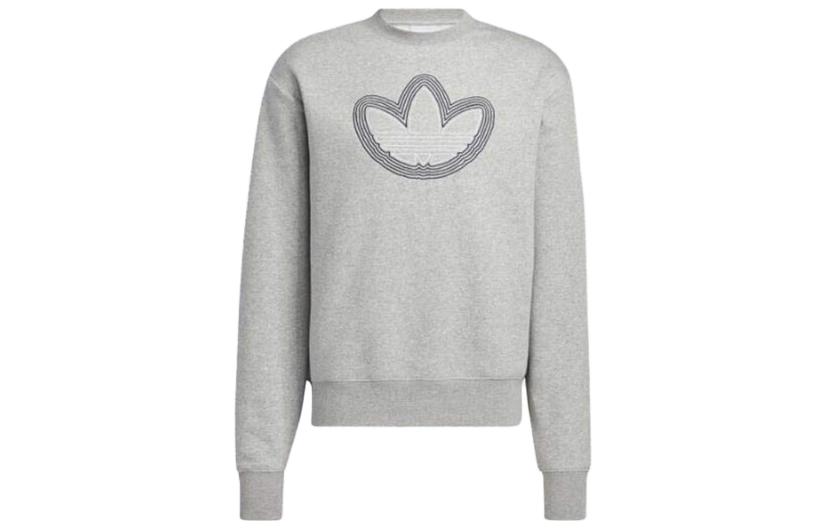 adidas Originals Trefoil Crewneck Pullover Sweatshirt Grey - HI2976