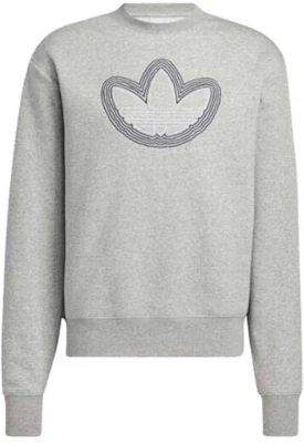 adidas Originals 三葉草灰色圓領套頭運動衫 HI2976 Order adidas Originals 三葉草灰色圓領套頭運動衫 HI2976