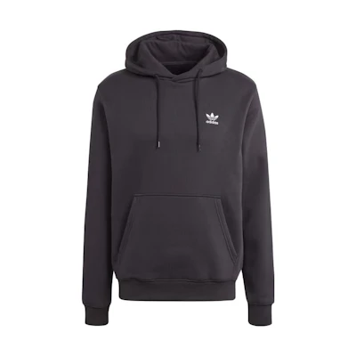 adidas Originals Trefoil Essentials Black Hoodie with Logo Design IM4522